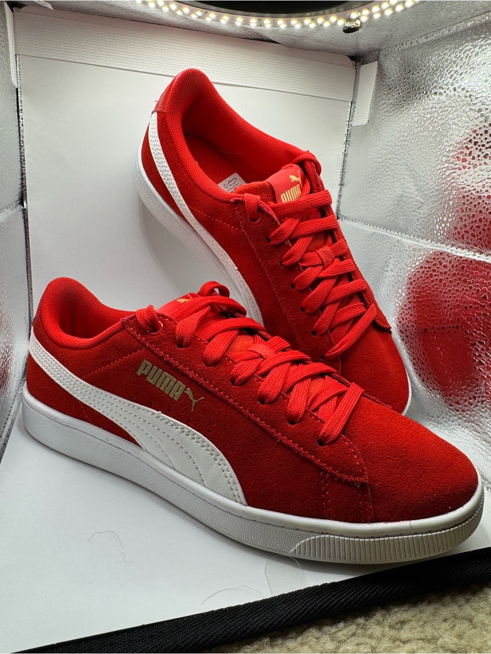 Puma Suede Classic Sneakers Red White - Picture 2 of 6